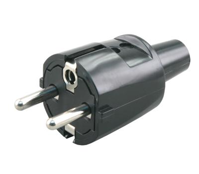 Stekker | RA | PVC | 10/16A | Zwart - 00.110.12