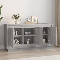 Dressoir 102x35x55 cm bewerkt hout grijs sonoma eikenkleurig - thumbnail