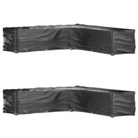 Tuinmeubelhoezen L-vormig 2 st 20 oogjes 300x300x70 cm - thumbnail