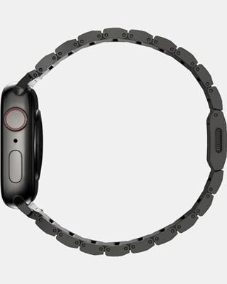 Nomad Stalen horlogeband voor Apple Watch, grafiethardware, 41 mm, Eén maat, Roestvrij staal, Geen edelsteen