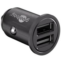 Goobay autolader 2x USB 2.0 max. 4.8A zwart - thumbnail