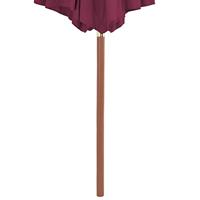 Parasol met houten paal 300 cm bordeauxrood - thumbnail