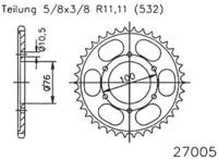 ESJOT Chain wheel 532 42z steel black - thumbnail