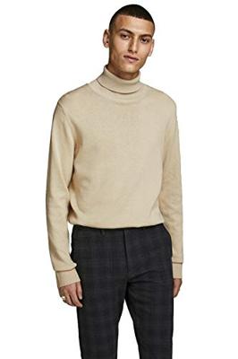 Jack & Jones Jjeemil Knit Roll Neck Noos Trui Oatmeal Melange