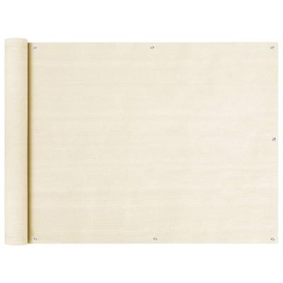 VidaXL Balkonscherm 90x500 cm hdpe crèmekleurig VidaXL Balkonscherm 90x500 cm hdpe crèmekleurig