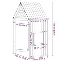 Kinderbedhuisje 55x99x139,5 cm massief grenenhout - thumbnail
