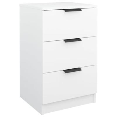 Nachtkastjes 2 st 40x36x65 cm wit