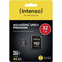 Micro SD geheugenkaart met adapter INTENSO 34234 UHS-I Premium Inhoud 32 GB - thumbnail