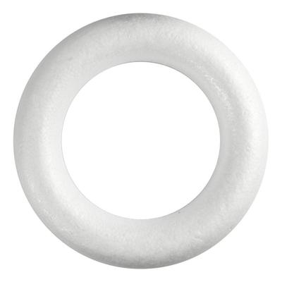 Creativ Company Styropor ring wit met platte achterkant, 35cm