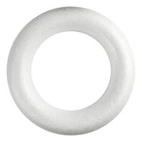 Creativ Company Styropor ring wit met platte achterkant, 35cm - thumbnail