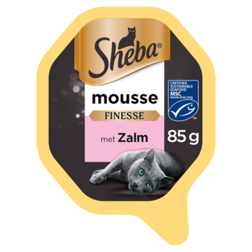 Finesse natvoer zalm voor volwassen katten 85g cupje Sheba - Sheba