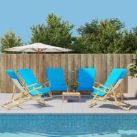 VidaXL Strandhanddoeken 6 st 400 g/m² 60x135 cm stof turquoise - thumbnail
