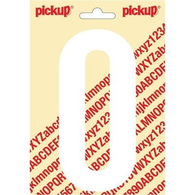 Plakcijfer Nobel Sticker getal 0 wit Pickup - Pickup
