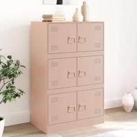 Dressoir 67x39x107 cm staal roze - thumbnail