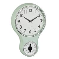 TFA Dostmann 60.3073.20 Wandklok Kwarts, Mechanisch 196 mm x 58 mm x 300 mm Mint, Groen - thumbnail