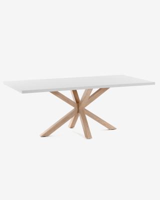 Kave Home Eettafel 'Argo' Eiken/Wit, 160 x 100cm