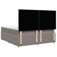Boxspring met matras stof taupe 180x200 cm - thumbnail