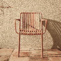 Kave Home Tuinstoel 'Isabellini' Gerecyclede kunststof, kleur Terracotta - thumbnail