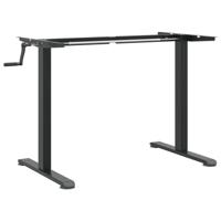 Zit-sta bureauframe (94-135)x60x(70-114) cm staal zwart - thumbnail
