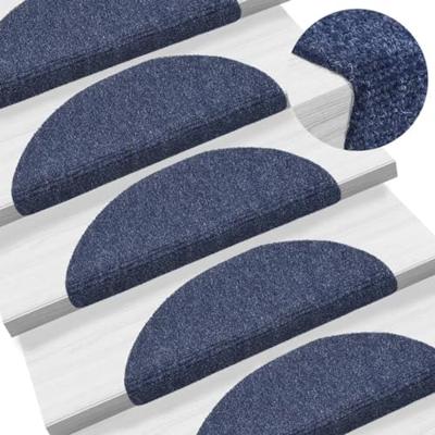 VidaXL Trapmatten zelfklevend 15 stuks 56x17x3 cm blauw halfrond