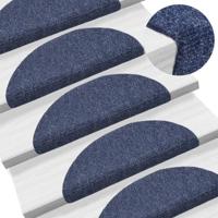 VidaXL Trapmatten zelfklevend 15 stuks 56x17x3 cm blauw halfrond - thumbnail