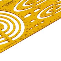 Aristo AR-5085 Tekensjabloon Axonograph II 270x110x1 mm Oranje/Transparant - thumbnail