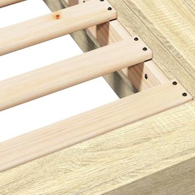 Bedframe bewerkt hout sonoma eikenkleurig 90x190 cm