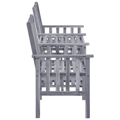 Tuinstoelen met tafeltje en kussens massief acaciahout - thumbnail