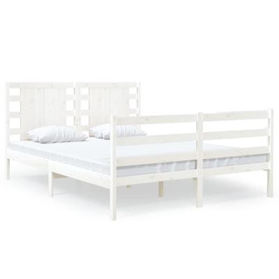 Bedframe zonder matras massief grenenhout wit 120x190 cm Bedframe zonder matras massief grenenhout wit 120x190 cm