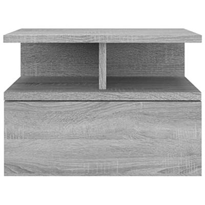 Nachtkastje zwevend 40x31x27 cm bewerkt hout grijs sonoma eiken Nachtkastje zwevend 40x31x27 cm bewerkt hout grijs sonoma eiken