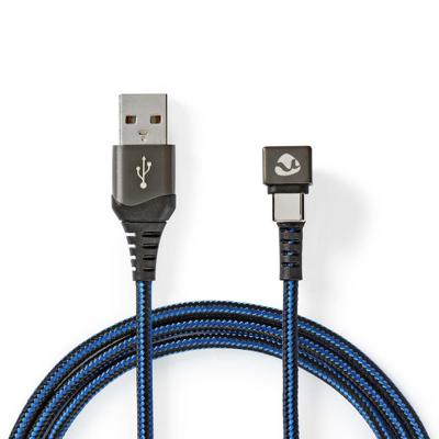 Nedis GCTB60600BK10 Usb 2.0-kabel A Male Naar Type-c™ Male 180°-aansluiting Voor Gaming 1,0 M Rond Gevlochten Zwart-blauw Nedis GCTB60600BK10 Usb 2.0-kabel A Male Naar Type-c™ Male 180°-aansluiting Voor Gaming 1,0 M Rond Gevlochten Zwart-blauw