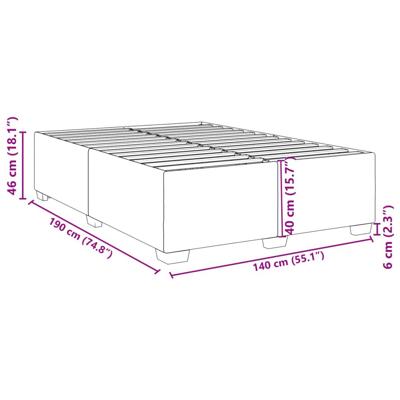 Bedframe kunstleer wit 140x190 cm