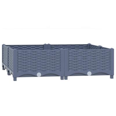 VidaXL Plantenbak verhoogd 80x80x23 cm polypropyleen VidaXL Plantenbak verhoogd 80x80x23 cm polypropyleen