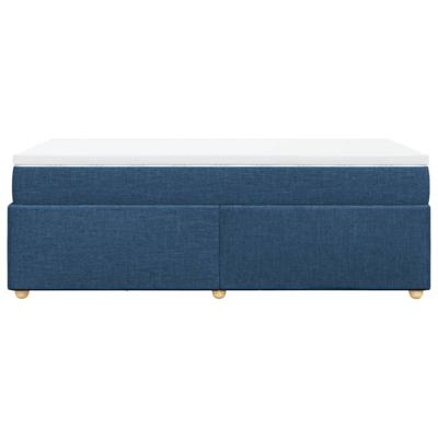 Boxspring met matras stof blauw 80x200 cm - thumbnail