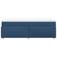 Boxspring met matras stof blauw 140x190 cm - thumbnail