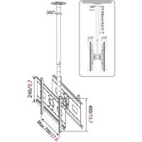 My Wall HP 3 L TV-plafondbeugel In hoogte verstelbaar 94,0 cm (37) - 160,0 cm (63) Kantelbaar - thumbnail