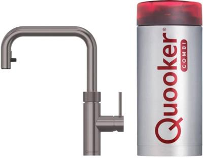 Quooker Flex Square met COMBI boiler 3-in-1 kokend water kraan gunmetal