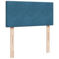 Boxspring met matras fluweel blauw 90x190 cm - thumbnail