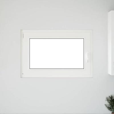 Kelderraam "RISOR" 90x70 cm draai-kiep DIN links wit - thumbnail