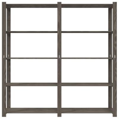 Opbergrek 5-laags 170x38x170 cm massief grenenhout grijs Opbergrek 5-laags 170x38x170 cm massief grenenhout grijs