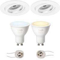 Philips Hue Kantelbare Inbouw LED Spot Set GU10 - Mat Wit - Ø82mm - thumbnail