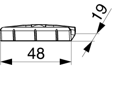 Sluitplaat hout vlak sponning 20mm zilv.