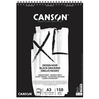 Canson tekenblok XL 150g/m² ft A3, 40 vel, zwart - thumbnail