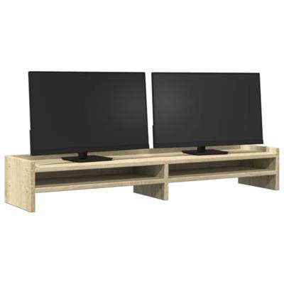 Monitorstandaard 100x24x16 cm bewerkt hout sonoma eikenkleurig Monitorstandaard 100x24x16 cm bewerkt hout sonoma eikenkleurig