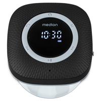 MEDION P66096 Douche radio met Bluetooth (badkamerradio, FM radio, zuignap, LED display, IPX6 waterproof, geïntegreerde oplaadbare batterij, MD43884) zwart - thumbnail