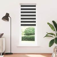 VidaXL Zebra rolgordijn 85x200 cm stofbreedte 80,9 cm zwart - thumbnail
