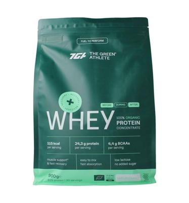 The Green Athlete Whey Protein Concentrate Unflavoured Bio Poeder