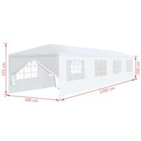 Partytent 3x12 m wit - thumbnail