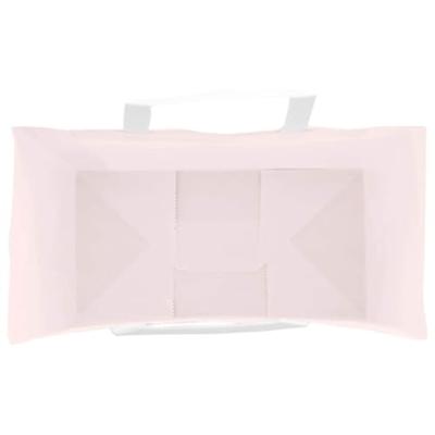 VidaXL Papieren zakken 50 st met hengsels 32x17x44 cm roze