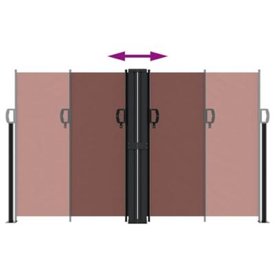 VidaXL Windscherm uittrekbaar 140x600 cm bruin